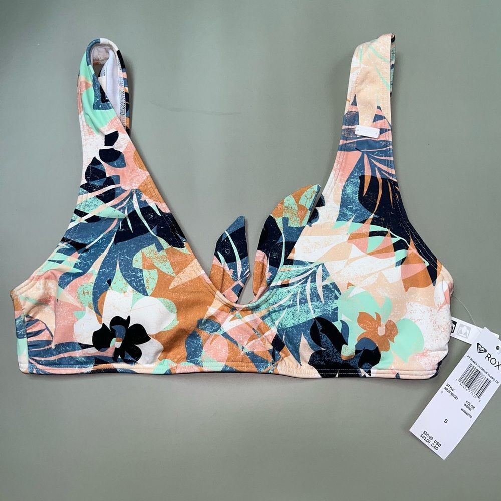 NWT Roxy PT Beach Classic Elongated Triangle Bikini Top